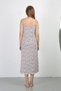 Fashionable Line-Strap Long Slit Combed Cotton Nightgown 90129 White - 6