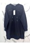 Women's Colorful Self Patterned 2 Thread Dark Blue Tunic 10567