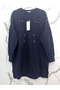 Women's Colorful Self Patterned 2 Thread Dark Blue Tunic 10567 - 3