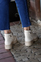 (Astara) Genuine Leather Adjustable Lace Detailed Zippered Inside Orthopedic Ankle Boots - 6