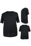 Men's Crew Neck Single Jersey Plain T-Shirt Suitable for Men's 72 Kilo-200 Kilo Black