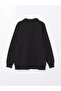 Polo Collar Embroidered Women's Thick Sweatshirt (W4) - 7