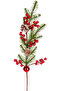 Christmas Flower, Pinecone, Berry, Snowy, Pinecone-Shaped, Bulk, Red-Green - 68 cm