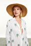 Women's Multi Color Ethnic Embroidered Midi Shirt Dress - 5