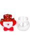 Christmas Box, with Snowman Figure and Lid, Transparent, Red - 9X14 cm - 3