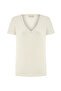 Women's Beige V-Neck T-Shirt