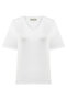 Women's White V-Neck Short Sleeve T-Shirt