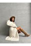 Standard Size Cherry Patterned Cotton Women's Knitwear Long Cardigan - 2