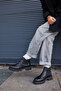 Bonelo Women's Black Genuine Leather Rubber Boots - 4