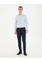 Pi̇erre Cardi̇n Men's Slim Fit Sports Shirt G021Sz004.000.1833527 Filipin 003 Light Blue - 4