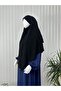Two-Layer Ready-Made Sufle Esarp Medi̇ne Ipegi Suitable for Hajj and Umreh Black - 3