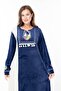 Women's Long Sleeve Velvet Dress - 4