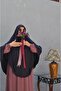 وشاح خمار من حرير المدينة بتصميم بيضاوي عملي مع أربطة - 2
