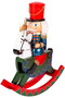 Christmas Ornament, Lead Soldier, Nutcracker, Rocking Horse, with Axe, Red-Blue - 25X30 cm - 5