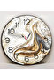 Hari̇kabi̇rev | Unbreakable Glass (Hour) White Gold Abstract Pattern Table | Yvrlkcm