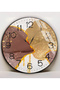 Hari̇kabi̇rev | Unbreakable Glass (Hour) Bordo Gold Abstract Table | Yvrlkcm