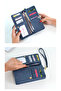 New Season: Soft Leather Wallet with Navy Blue Strap - 3