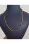 Steel Gold Twisted Necklace Chain Size 45 cm