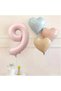 9 Years Old Pink Number Foil Balloon Retro Blue Pink Satin Heart Foil Balloon Birthday Balloon Set - 3