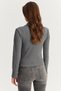Women's Anthracite Polo Neck Camisole Blouse Lon3006 - 4
