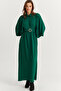 Women's Green Belted Maxi Dress Masf15 - 2