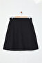 Black Rose Patterned Knitted Large Size Skirt - 6