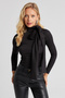 Black Bow Detailed Women's Blouse - Mey2670 - 3