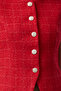 Red Regular Regular Tweed Round Crew Neck Woven Vest TWOAW25YE00059 - 4