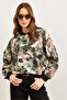 Women's Batik Leopard Basic Soft Textured Loose Sweatshirt Swt-19000457 - 2