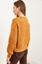 Women's Orange Color Detailed Soft Detailed Oversize Knitwear Sweater Kzk- 19000862 - 7