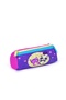22035 Kids Purple Pink Anime Girl Patterned Three Compartment Pen Case - 3