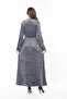 Women's Long Sleeve Velvet Dress - 2