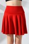 Red Women's High Waist Skirt with Shorts Beach & Sports Skirt, Flexible Fabric - 2