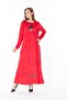 Women's Long Sleeve Velvet Dress - 5