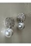 Full Jewelled Minimal Pearl Earrings - 4