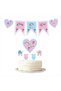 Gender Party Boy or Girl Banner Flag Cake Decoration Set