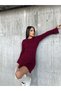 Women's Mini Ribbed Winter Knitwear Dress - 3