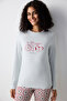 Memories Light Gray Thermal Pajama Set - 2