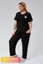 Large Size Winter Luxury Pajama Set with Elastic Waist Comfort Model Viscose Cotton Women's Pajama Set