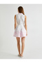 X Tuba Unsual - Viscose Floral Shirt Dress Mini Length Sleeveless Lined Bow - 4