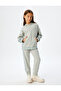 Oversize Hooded Sweat Long Sleeve Kangaroo Pocket Parachute Fabric Detailed - 2