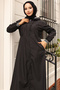 1315 Seasonal Hooded Trench Coat Black - 2