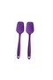 Bybirgül Large Size Silicone Fireproof Non-Stick Flat Spatula Purple Set of 2 - 3
