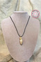 Tuğba 6667 Handmade Stone Citrine Necklace with Seashell Figure - 37 cm