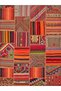 Cansu Collection Patchwork Look Woven Base in Orange Tones Modern Decorative Carpet Cansu04 - 3