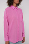20153 single pocket Oversized linen shirt - pink - 4