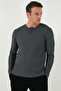 Men's Sweat - Cotton, Crew Neck, Button Detail 5905070 - 3