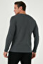 Men's Sweat - Cotton, Crew Neck, Button Detail 5905070 - 6