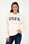 Women's Cream Hooded Sweatshirt 50298586-Vr071 - 3