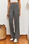 Women's Anthracite Palazzo Fabric Trousers 60251893